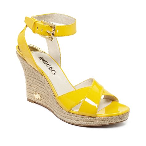 michael kors yellow sandals|michael kors open toe sandals.